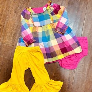 Baby Gap plaid dress/bloomers/pants 6-12 months